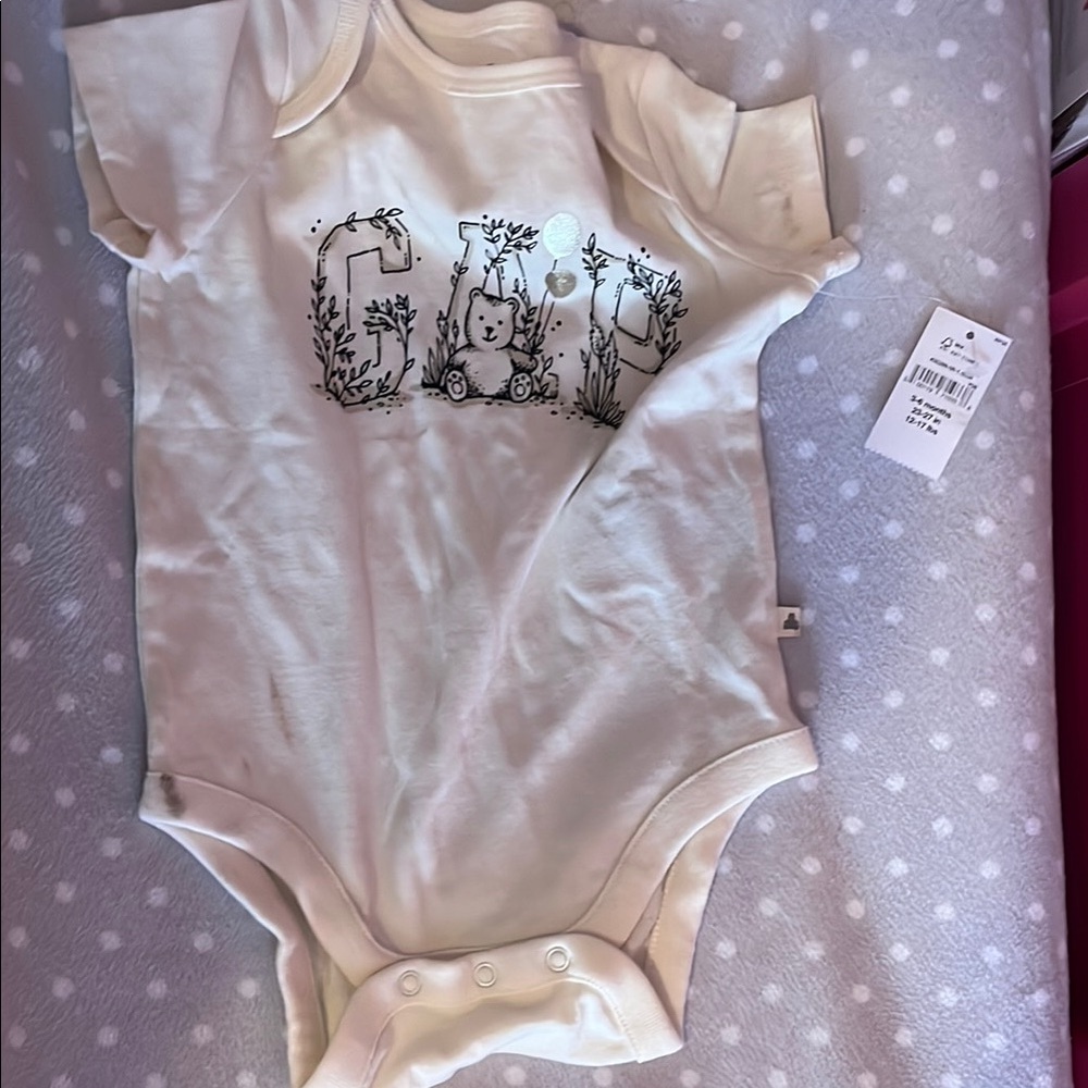 GAP Cream Baby Onesie